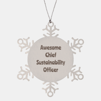 Load image into Gallery viewer, Chief Sustainability Officer Gift Stainless Steel Snowflake Ornament Christmas Gift Awesome
