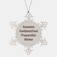 Load image into Gallery viewer, Combined Food Preparation Worker Gift Stainless Steel Snowflake Ornament Christmas Gift Awesome
