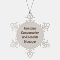 Load image into Gallery viewer, Compensation and Benefits Manager Gift Stainless Steel Snowflake Ornament Christmas Gift Awesome
