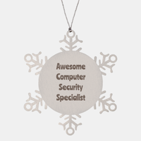 Load image into Gallery viewer, Computer Security Specialist Gift Stainless Steel Snowflake Ornament Christmas Gift Awesome
