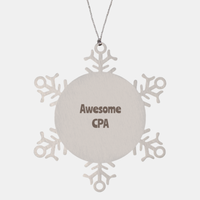 Load image into Gallery viewer, CPA Gift Stainless Steel Snowflake Ornament Christmas Gift Awesome
