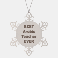Load image into Gallery viewer, Best Arabic Teacher Ever Ornament Gift Stainless Steel Snowflake Ornament Christmas
