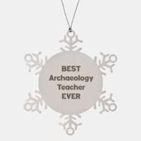 Load image into Gallery viewer, Best Archaeology Teacher Ever Ornament Gift Stainless Steel Snowflake Ornament Christmas
