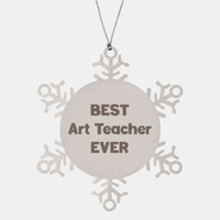 Load image into Gallery viewer, Best Art Teacher Ever Ornament Gift Stainless Steel Snowflake Ornament Christmas
