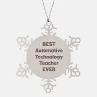Load image into Gallery viewer, Best Automotive Technology Teacher Ever Ornament Gift Stainless Steel Snowflake Ornament Christmas
