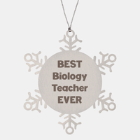 Load image into Gallery viewer, Best Biology Teacher Ever Ornament Gift Stainless Steel Snowflake Ornament Christmas
