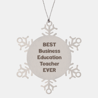 Load image into Gallery viewer, Best Business Education Teacher Ever Ornament Gift Stainless Steel Snowflake Ornament Christmas
