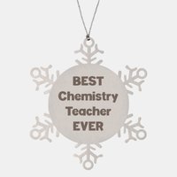 Load image into Gallery viewer, Best Chemistry Teacher Ever Ornament Gift Stainless Steel Snowflake Ornament Christmas
