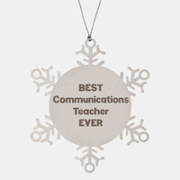 Load image into Gallery viewer, Best Communications Teacher Ever Ornament Gift Stainless Steel Snowflake Ornament Christmas
