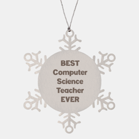 Load image into Gallery viewer, Best Computer Science Teacher Ever Ornament Gift Stainless Steel Snowflake Ornament Christmas
