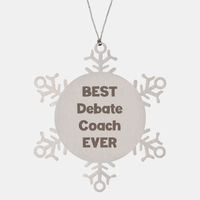 Load image into Gallery viewer, Best Debate Coach Ever Ornament Gift Stainless Steel Snowflake Ornament Christmas
