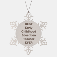 Load image into Gallery viewer, Best Early Childhood Education Teacher Ever Ornament Gift Stainless Steel Snowflake Ornament Christmas
