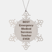 Load image into Gallery viewer, Best Emergency Medical Services Teacher Ever Ornament Gift Stainless Steel Snowflake Ornament Christmas

