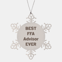 Load image into Gallery viewer, Best FFA Advisor Ever Ornament Gift Stainless Steel Snowflake Ornament Christmas
