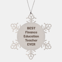 Load image into Gallery viewer, Best Finance Education Teacher Ever Ornament Gift Stainless Steel Snowflake Ornament Christmas
