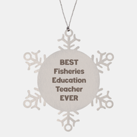 Load image into Gallery viewer, Best Fisheries Education Teacher Ever Ornament Gift Stainless Steel Snowflake Ornament Christmas

