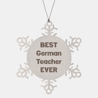 Load image into Gallery viewer, Best German Teacher Ever Ornament Gift Stainless Steel Snowflake Ornament Christmas
