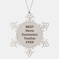 Load image into Gallery viewer, Best Home Economics Teacher Ever Ornament Gift Stainless Steel Snowflake Ornament Christmas
