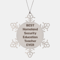 Load image into Gallery viewer, Best Homeland Security Education Teacher Ever Ornament Gift Stainless Steel Snowflake Ornament Christmas
