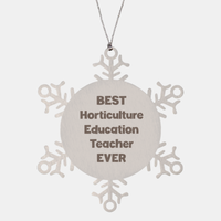 Load image into Gallery viewer, Best Horticulture Education Teacher Ever Ornament Gift Stainless Steel Snowflake Ornament Christmas
