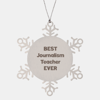 Load image into Gallery viewer, Best Journalism Teacher Ever Ornament Gift Stainless Steel Snowflake Ornament Christmas
