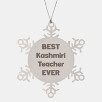Load image into Gallery viewer, Best Kashmiri Teacher Ever Ornament Gift Stainless Steel Snowflake Ornament Christmas
