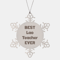Load image into Gallery viewer, Best Lao Teacher Ever Ornament Gift Stainless Steel Snowflake Ornament Christmas
