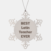 Load image into Gallery viewer, Best Latin Teacher Ever Ornament Gift Stainless Steel Snowflake Ornament Christmas
