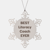 Load image into Gallery viewer, Best Literacy Coach Ever Ornament Gift Stainless Steel Snowflake Ornament Christmas
