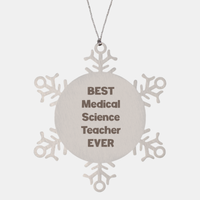 Load image into Gallery viewer, Best Medical Science Teacher Ever Ornament Gift Stainless Steel Snowflake Ornament Christmas
