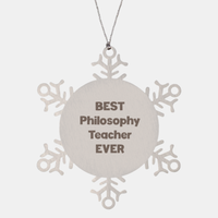 Load image into Gallery viewer, Best Philosophy Teacher Ever Ornament Gift Stainless Steel Snowflake Ornament Christmas
