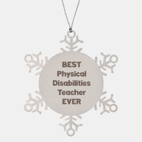 Load image into Gallery viewer, Best Physical Disabilities Teacher Ever Ornament Gift Stainless Steel Snowflake Ornament Christmas
