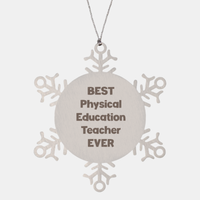 Load image into Gallery viewer, Best Physical Education Teacher Ever Ornament Gift Stainless Steel Snowflake Ornament Christmas
