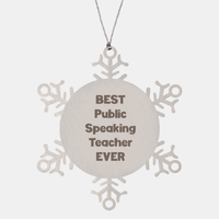 Load image into Gallery viewer, Best Public Speaking Teacher Ever Ornament Gift Stainless Steel Snowflake Ornament Christmas
