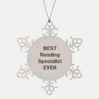 Load image into Gallery viewer, Best Reading Specialist Ever Ornament Gift Stainless Steel Snowflake Ornament Christmas
