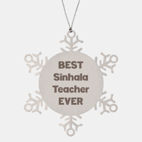Load image into Gallery viewer, Best Sinhala Teacher Ever Ornament Gift Stainless Steel Snowflake Ornament Christmas
