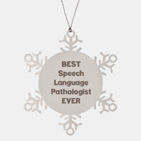 Load image into Gallery viewer, Best Speech Language Pathologist Ever Ornament Gift Stainless Steel Snowflake Ornament Christmas
