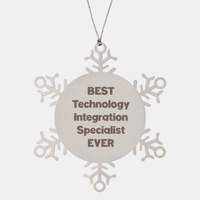 Load image into Gallery viewer, Best Technology Integration Specialist Ever Ornament Gift Stainless Steel Snowflake Ornament Christmas
