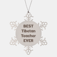Load image into Gallery viewer, Best Tibetan Teacher Ever Ornament Gift Stainless Steel Snowflake Ornament Christmas
