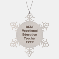 Load image into Gallery viewer, Best Vocational Education Teacher Ever Ornament Gift Stainless Steel Snowflake Ornament Christmas
