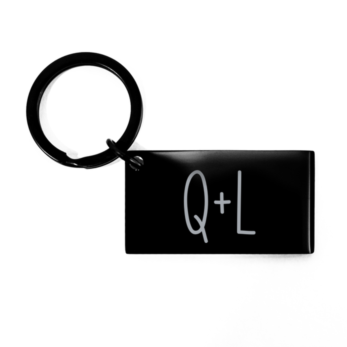 Couples Keychain Personalized for Him Her Q and L Initial Key chain Christmas Anniversary Valentines Day for Wife Husband Girlfriend Boyfriend