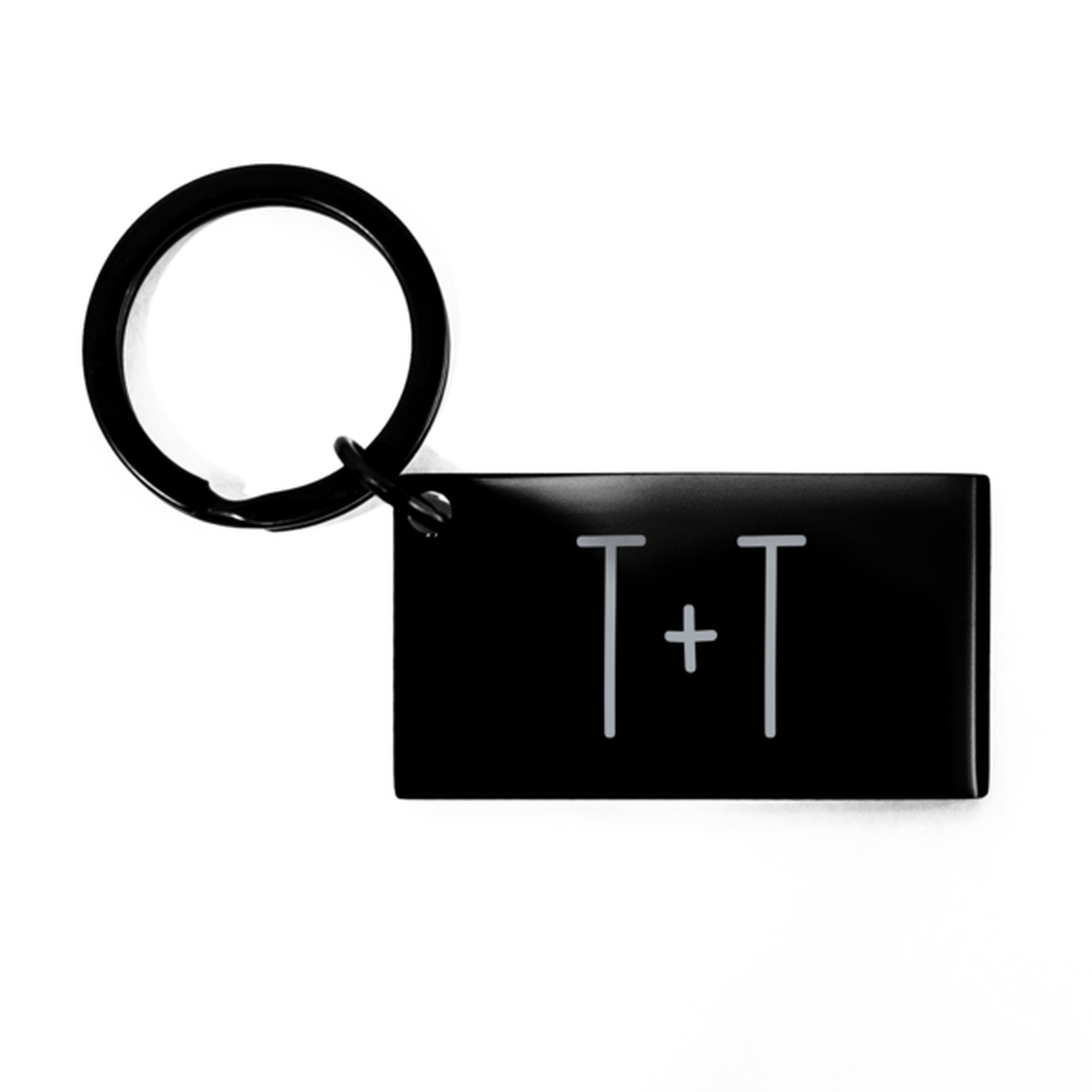Couples Keychain Personalized for Him Her T and T Initial Key chain Christmas Anniversary Valentines Day for Wife Husband Girlfriend Boyfriend