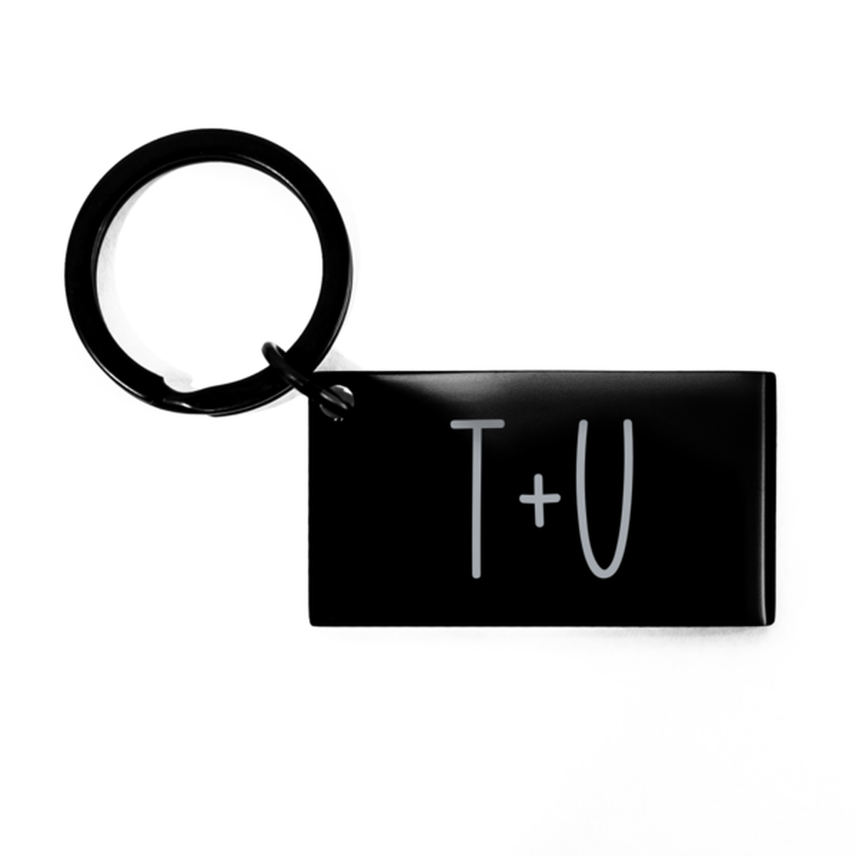 Couples Keychain Personalized for Him Her T and U Initial Key chain Christmas Anniversary Valentines Day for Wife Husband Girlfriend Boyfriend