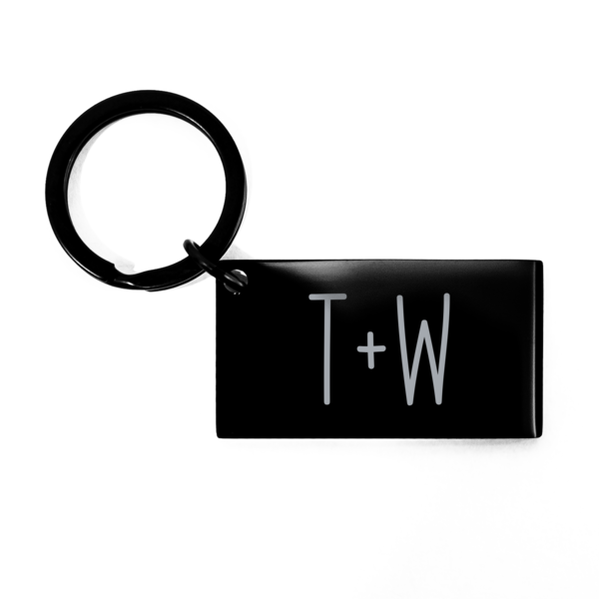 Couples Keychain Personalized for Him Her T and W Initial Key chain Christmas Anniversary Valentines Day for Wife Husband Girlfriend Boyfriend