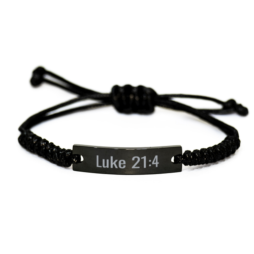 Luke 21 4 Bracelet Luke 21:4 Gift Bible Verse Scripture Stainless Steel Bracelet