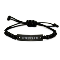 Load image into Gallery viewer, Hebrews 4 12 Bracelet Hebrews 4:12 Gift Bible Verse Scripture Stainless Steel Bracelet – front view
