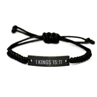 Load image into Gallery viewer, 1 Kings 15 11 Bracelet 1 Kings 15:11 Gift Bible Verse Scripture Stainless Steel Bracelet – front view
