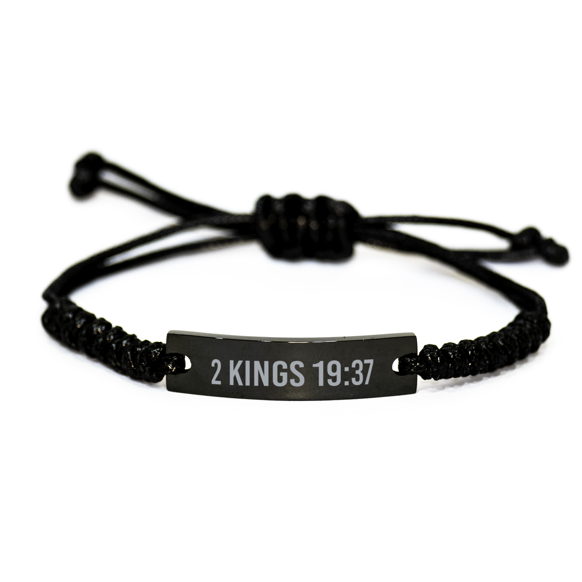 2 Kings 19 37 Bracelet 2 Kings 19:37 Gift Bible Verse Scripture Stainless Steel Bracelet – front view