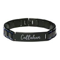 Load image into Gallery viewer, Callahan Bracelet Personalized for Men Custom Name Engraved Jewelry for Boys Men Him Birthday Christmas Adjustable Link Bracelet – front view
