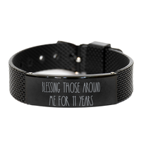 Load image into Gallery viewer, 11th Birthday Bracelet for Men, Blessing Those Around Me for 11 Years, 11th Birthday Jewelry for Boys – front view
